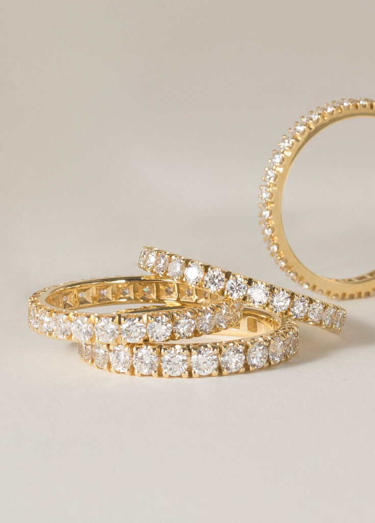 Goldringe mit Diamanten veredelt